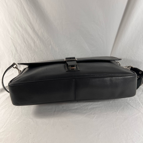 COACH Black Leather Briefcase Messenger Bag - Picture 5 of 16